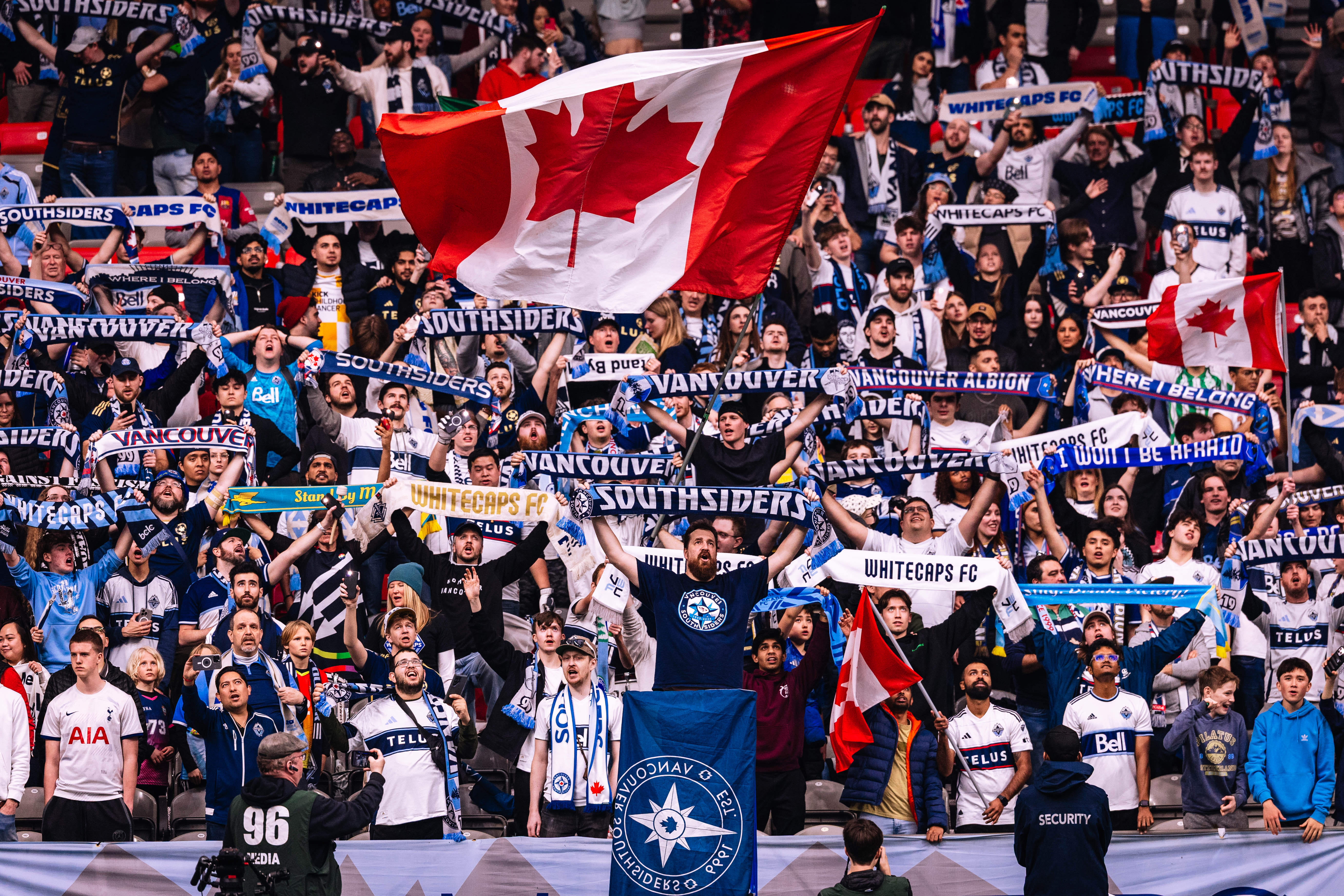 Vancouver Southsiders supporters section at BC Place
